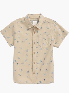 Quiksilver Take A Wave 🌊 Button Up SS Shirt